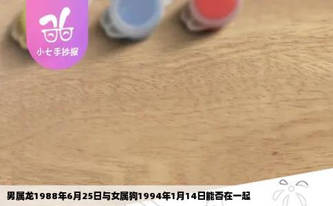 男属龙1988年6月25日与女属狗1994年1月14日能否在一起