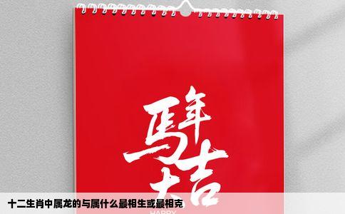 十二生肖中属龙的与属什么最相生或最相克