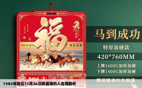 1983年阴历11月26日男属猪的人命理解析