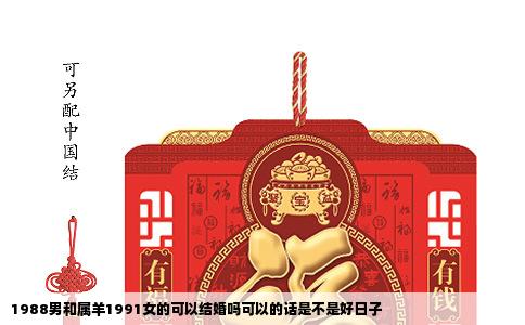 1988男和属羊1991女的可以结婚吗可以的话是不是好日子