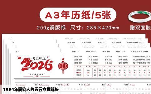 1994年属狗人的五行命理解析
