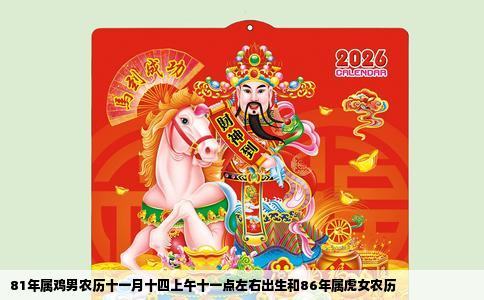 81年属鸡男农历十一月十四上午十一点左右出生和86年属虎女农历