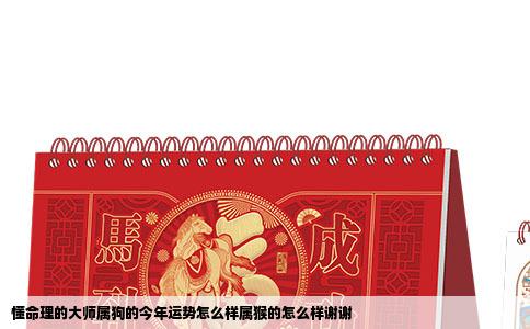 懂命理的大师属狗的今年运势怎么样属猴的怎么样谢谢