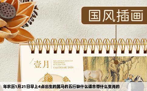 年农历1月21日早上4点出生的属马的五行缺什么适合带什么生肖的