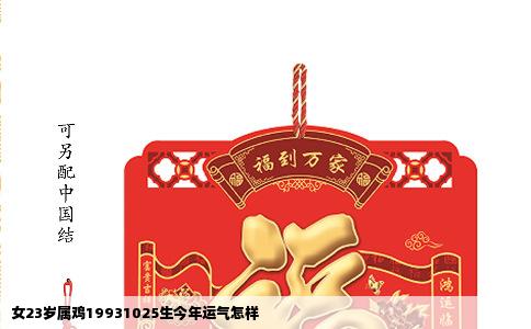 女23岁属鸡19931025生今年运气怎样
