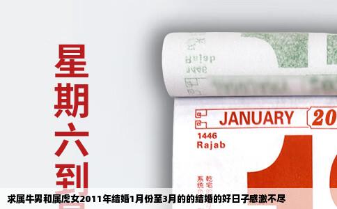 求属牛男和属虎女2011年结婚1月份至3月的的结婚的好日子感激不尽