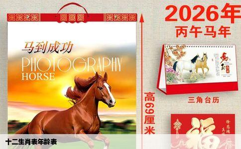 十二生肖表年龄表