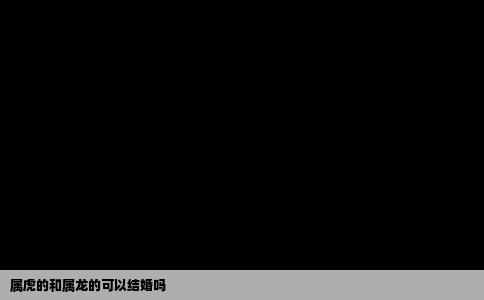 属虎的和属龙的可以结婚吗