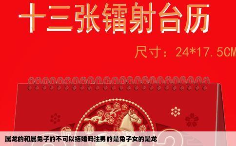 属龙的和属兔子的不可以结婚吗注男的是兔子女的是龙