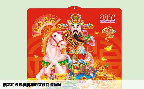 属龙的男孩和属羊的女孩能结婚吗