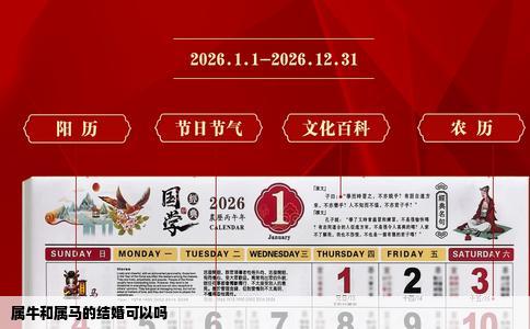 属牛和属马的结婚可以吗